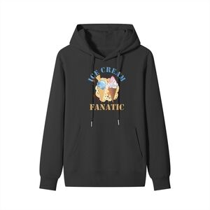 Ice Cream Fanatic Charcoal Hoodie